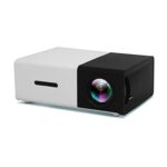 1pcs YG300 Pro LED Mini Projector 480 * 272 Pixels USB Audio 1080P Portable Home Media Video Projector Player for Family Entertainment & Outdoor