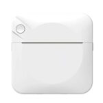 Ctwezoikmt Mini Thermal Label Printer Student Wrong Question Photo Barcode Printer Portable Multifunctional Label Printer White