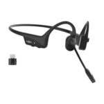 SHOKZ OpenComm2 UC Wireless Bone Conduction Headsets with USB-C adapter, Open-ear Bluetooth Headset with Noise Cancelling Mic, 16 H Talk Time, fo