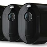 Arlo Pro 4 Security Camera Outdoor, 2K HDR, Wireless CCTV, 6-Month Battery, Colour Night Vision, 2-Way Audio, Built-in Siren, No Hub Needed, 3 Ca