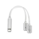 Apple Mfi Certified iPhone Headphones Adapter Splitter, Dual Lightning iPhone Adapter Aux Audio Cable Earphone Converter Compatible with iPhone 1