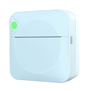 Tbkoeudhg Mini Thermal Label Printer Student Wrong Question Photo Barcode Printer Portable Multifunctional Label Printer Blue