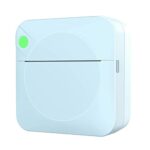 Ctwezoikmt Mini Thermal Label Printer Student Wrong Question Photo Barcode Printer Portable Multifunctional Label Printer Blue