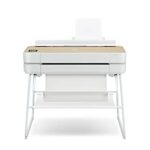 HP DesignJet Studio Wood Large Format Plotter Printer 24in up to A1, Mobile Printing, Wi-Fi, Gigabit Ethernet, Hi-Speed USB 2.0, 1-year warranty