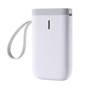 Bluetooth Label Printer Thermal Sticker Barcode Label Printer Inkless Pocket Mobile Phone Machine D11 (Color : Grijs)
