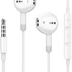OIIAEE Earphones, Wired Earbuds with Built-in Microphone and Volume Control, Pure and Clear Sound, 3.5mm Jack Lightweight In-Ear Headphones Earph