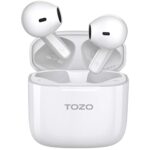 TOZO A3 Wireless Earbuds Bluetooth 5.3 Half in-ear Light weight Earphone with Digital Call Noise Reduction, Charging Case with Reset key Hall det