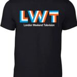 mohai Men's London Weekend Television T-Shirt TV LWT Retro BBC Vintage Regional Black