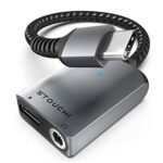 Stouchi 3.5mm PD USB C Earphone Adapter 2-in-1 USB Type C to Audio Aux Adapter for Headphones, High Resolution DAC, Supports Samsung Galaxy S23 S