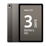 Nokia T21 Android 12 4G Tablet, 4GB RAM/64GB ROM, 10.36" 2K Screen, 8200 mAh Battery, 8MP Front & Back Cameras, Stereo Speakers, 2 OS Upgrades -