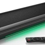 Saiyin Sound Bar for TV, Soundbar with Bluetooth,Optical, AUX Inputs, 17-Inch Small TV Sound Bar Speakers with Visual Volume Adjustment (17 inch,