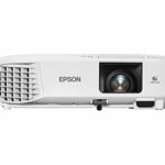Epson EB-W49-3LCD projector - portable - 3800 lumens (white) - 3800 lumens (colour) - WXGA (1280 x 800) - 16:10 - LAN - white
