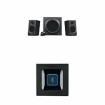 Logitech Z333 Multimedia Speakers, Black with Bluetooth Receiver Audio Adapter