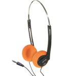 SoundLab Lightweight School Office Stereo Headphones - Orange