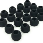PENCILUPNOSE WWW.PENCILUPNOSE.COM 10 Pairs Medium Silicone Replacement Earbud Ear Buds Tips – 20x Black