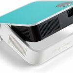 ViewSonic M1 mini Plus Pocket LED Ultra-Portable Projector with integrated JBL Audio, Wi-Fi, Bluetooth, WVGA, 120 Lumens, HDMI, USB, Compatible w