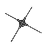 3D Hologram Fan Projector 20.5 Inches 624 LED Lamp Beads 3D Hologram Projector Advertising Display Wall-mounted Advertising Machine Wifi Control