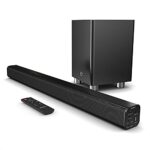 MAJORITY K2 Sound Bar with Subwoofer | 150W Powerful Stereo 2.1 Channel Sound Bar for TV | Home Theatre 3D Surround Sound I HDMI ARC, Bluetooth,