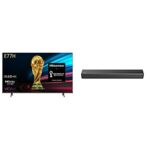 Hisense 65E77HQTUK QLED Gaming Series 65-inch 4K UHD Dolby Vision HDR Smart TV with YouTube & HS214 2.1Ch All- In-One 108W Soundbar with Built-In