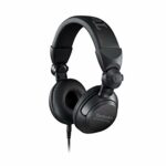 Technics EAH-DJ1200EK Professional DJ Wired Over-Ear Headphones with 270° Swivel Housing, Locking Detachable Cord, Lightweight Foldable Design -