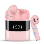 Wireless Earbuds for Kids Girls Bluetooth in Ear Headphone Touch Control with Mic RGB Sweatproof Noise Canceling Wireless Earphone Compatible wit