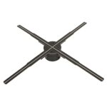 Hologram Fan,3D Hologram Fan Projector Advertising Display for Christmas, 2000x1152 Resolution 576 LEDs 3D Hologram 4 Leaves Fan Support APP Comp