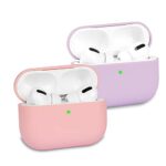 KOKOKA Case Cover Compatible with Airpods Pro, Soft Silicone Skin Case Cover Shock-Absorbing Protective Case for Airpods Pro, Front LED Visible,