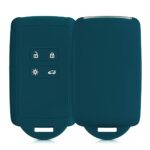 kwmobile Car Key Cover Compatible with Renault 4 Button Car Key Smart Key (only Keyless Go) - Silicone Protective Key Fob Cover with Built-in Eye