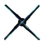 PAOSD Hologram Projector 3D LED Light Beads Naked Eye Holographic Fan Rotating Lamp for Sky Light,Shops,Bars,Advertising Signs Multi-Scene Use