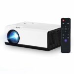 mingqian 1080P Smart Projector 2.4G WiFi 2200 Lumens Multimedia Built-in Speaker 3.5 inch TFT L Display Portable Home Theater Video Movie Project