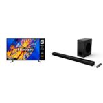 Hisense 85A6BTUK (85 Inch) 4K UHD Smart TV, with Dolby Vision HDR, DTS Virtual X, Youtube, Netflix, Disney HS218 2.1ch Sound Bar with Wireless Su