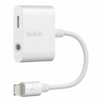 Belkin 3.5 mm Audio + Charge Rockstar (iPhone Aux Adapter/iPhone Charging Adapter for iPhone 12, 12 Pro, 12 Pro Max, 12 mini 11, 11 Pro/Pro Max,