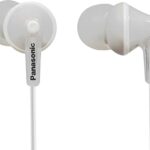 Panasonic RP-HJE125E-W In Ear Wired Earphones with Powerful Sound, Comfortable Non-Slip Fit, Ergofit, Includes 3 Sized Ear Buds, White