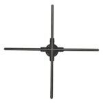 3D Hologram Fan Display, 1024 Lamp Beads WIFI Interconnection 3D Holographic Advertising Projector Aluminum Alloy ABS 100-240V 85cm for Hotel KTV