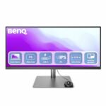 BenQ PD3420Q Designer Monitor (AQCOLOR Technology, 34 inch, 21:9 Ultrawide, WQHD 1440P, P3 Wide Color, USB-C 65W, DisplayHDR 400, KVM, Compatible