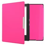 kwmobile Case Compatible with Kobo Aura H2O Edition 1 Case - Cover for eReader with Magnetic Closure - Neon Pink