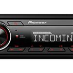 Pioneer MVH-330DAB 1-DIN receiver with DAB/DAB+, Bluetooth, Red illumination, USB and compatible with Android devices.
