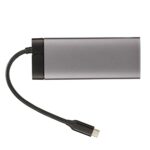 Type C Docking Station, 6 in 1 USB3.0 Docking Station Multifunctional High Speed ​​Transmission for Office (Gray)