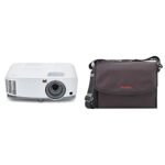 ViewSonic PA503S SVGA 3,800 Lumens Business Projector with HDMI, 10W Speaker - White & PJ-CASE-008 Projector Carrying Case for LightStream Projec