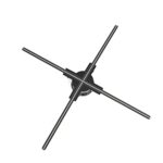 PAOSD Hologram Projector LED Light Beads Naked Eye Holographic Fan Stereo Floating Advertising Machine Fan 1080P HD Trade Show Multi-Scene Use
