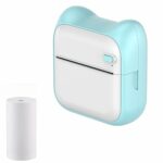 Portable Printer, Pocket Mini Thermal Printer, Inkless Printer Bluetooth Wireless Photo Printer for Stickers Office Receipt Label Note QR Code Ph