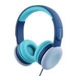 BIGGERFIVE Kids Headphones for Boys Girls, 85/94dB Volume Limited, Microphone, Foldable, 3.5mm Jack Wired Children Headphones for School/Travel/i