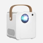 1080P Home Portable Projector Mobile Phone WiFi Mini Ultra-Clear Projector Supports Side Projection White