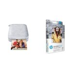 HP Sprocket Portable Photo Printer (Luna Pearl) + HP 2x3" Premium Zink Photo Compatible with HP Sprocket Portable Photo Printer