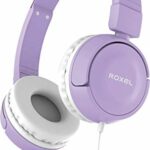 Roxel RX110 Powerful Bass Lightweight Wired Foldable Headphones with Mic, Ergonomic On Ear Headphone Compatible with Android and IOS Devices, Ans