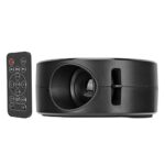 Mini LED Projector, Loudspeaker Pocket Cinema Projector Eye Protection Support Mobile Power Supply Multifunction USB 2.0 for Home Use