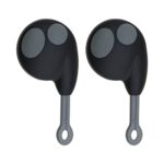 2pcs 2-button Car Key Fob Case Replacement Housing Shell Smart Keyless Entry Remote Fob Case Shell Compatible with Cobra Alarm 7777 1046 3193 319