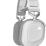 CORSAIR HS80 RGB WIRELESS Multiplatform Gaming Headset - Dolby Atmos - Broadcast Quality Microphone - iCUE Compatible - PC, Mac, PS5, PS4 - White