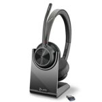 Poly Voyager 4320 UC Wireless Headset & Charge Stand - Stereo Headphones w/Noise-Canceling Boom Mic - Long Battery Life - Connect PC/Mac/Mobile v
