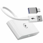 FEINODI Wireless CarPlay Adapter for iPhone, Convert Factory Wired CarPlay to Wireless CarPlay, Compatible for Audi/Volvo/Porsche/Benz/Ford, 5Ghz